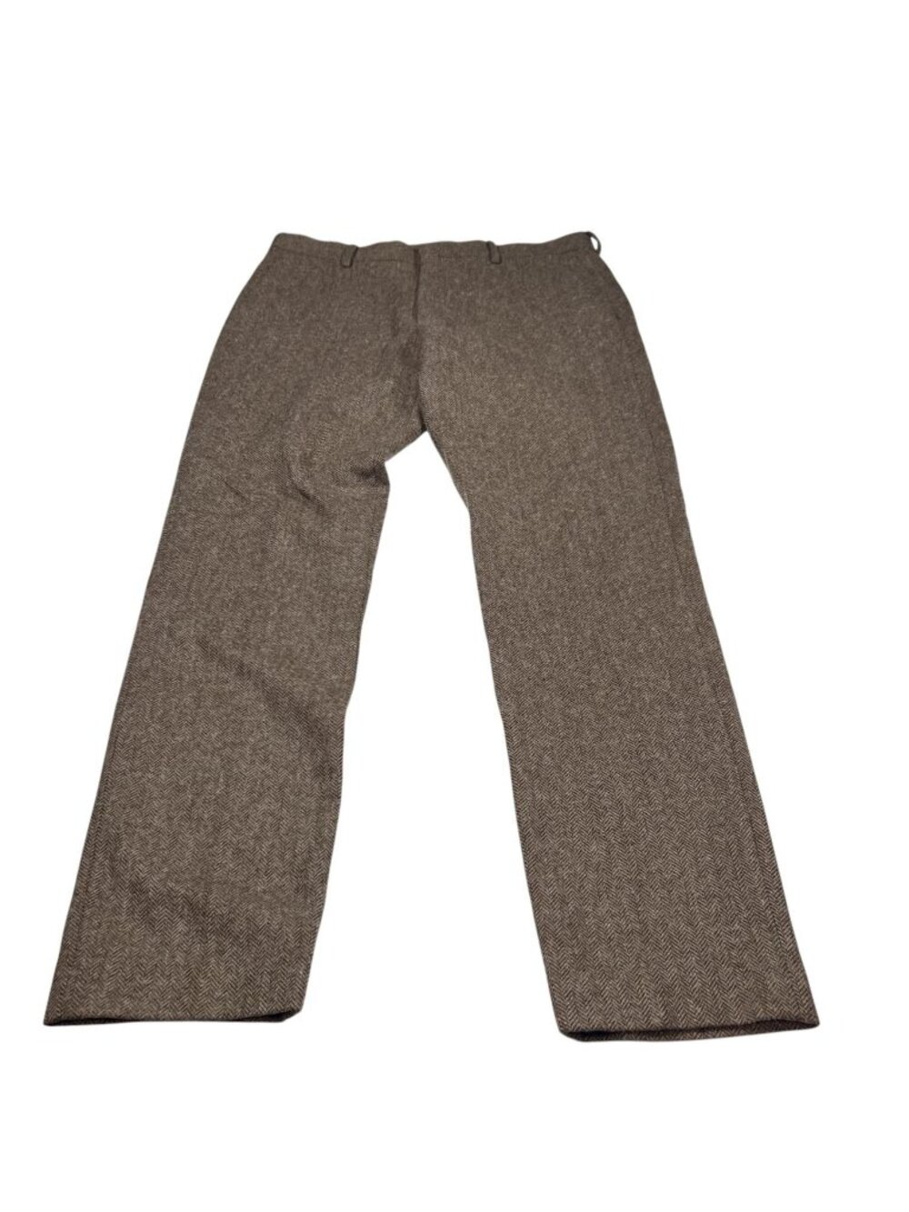J.Crew Ludlow Mens Brown Moon Wool Blend Dress Pants Size 34x32 Flat Front